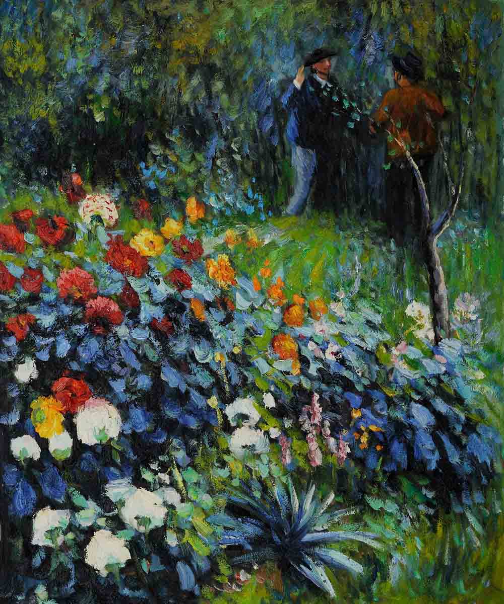 Garden in the Rue Cortot Montmartre - Pierre Auguste Renoir Painting